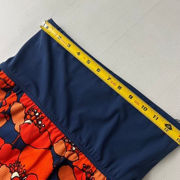 Judith March Strapless Floral Dress Blue Orange Women Size Medium - Picture 2 of 7